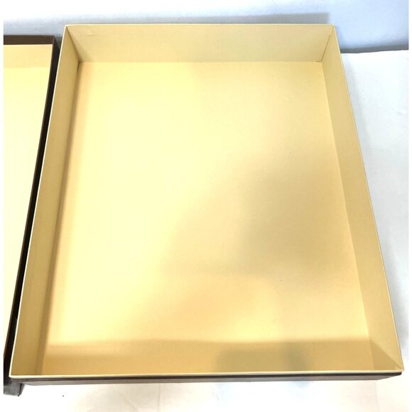 Louis Vuitton Empty Chocolate Brown Box Large 17W x 14D x 4.5H Storage Display - Picture 13 of 16
